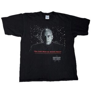 Vintage Star Trek T-shirt First Contact 90s RARE Size XL Black‎